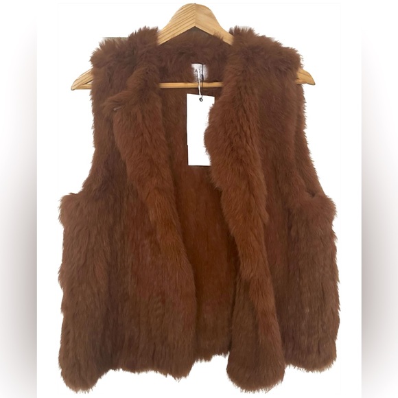 Birds of A Feather Co Jackets & Blazers - HOST PICK⭐️Ethical Lady Luxe Fur Vest 🤎NWT🤎Brown